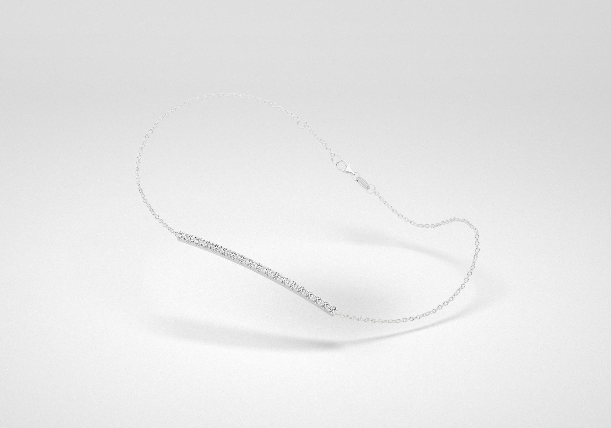 The Line Bracelet - Gray - White Gold 18 Kt