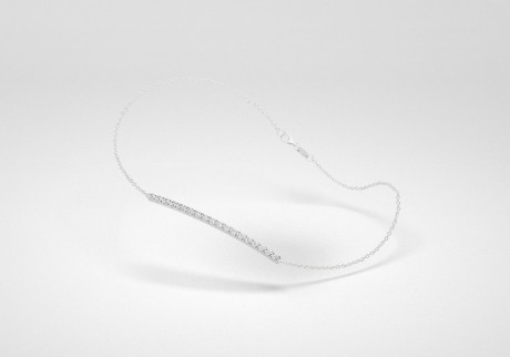 The Line Bracelet - Gray - White Gold 18 Kt