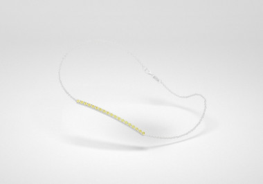 The Line Bracelet - Canary - White Gold 18 Kt