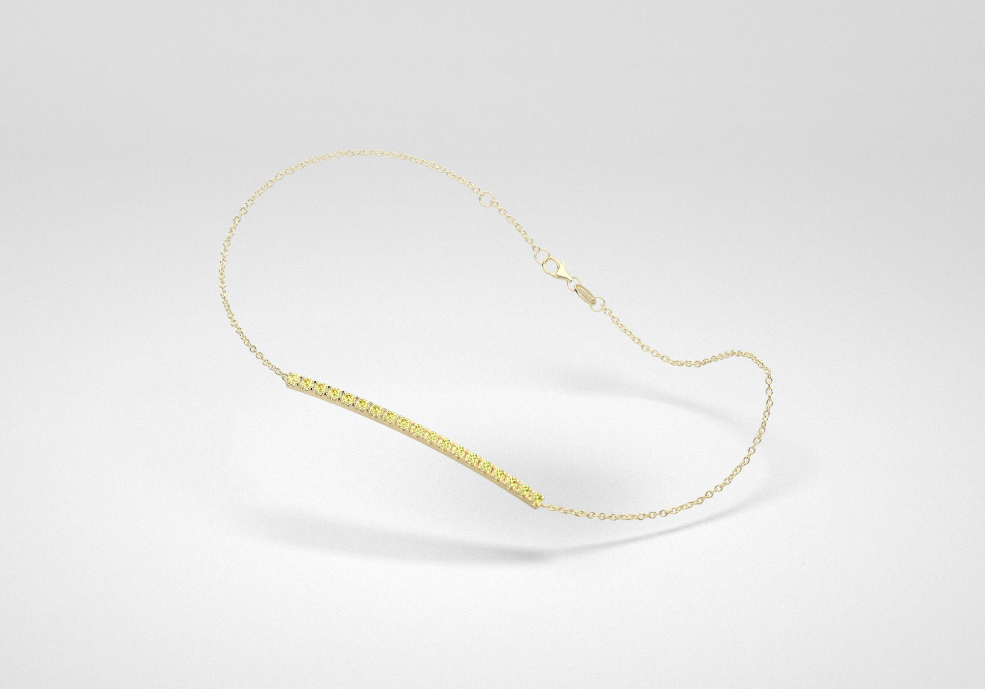 The Line Bracelet - Canary - Yellow Gold 18 Kt