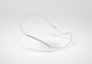 The Line Bracelet - Gray - Rose Gold 18 Kt