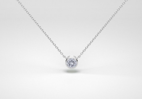 The One Necklace - Steel - White Gold 18 Kt