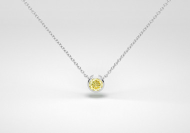 The One Necklace - Canary - White Gold 18 Kt