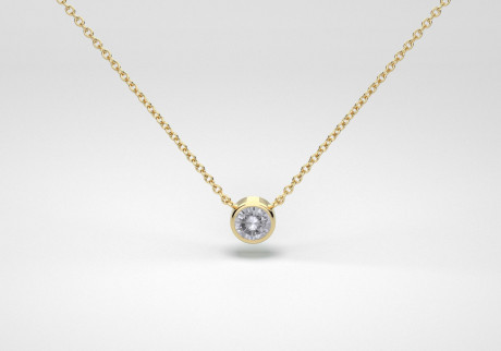 The One Necklace - Gray - Yellow Gold 18 Kt