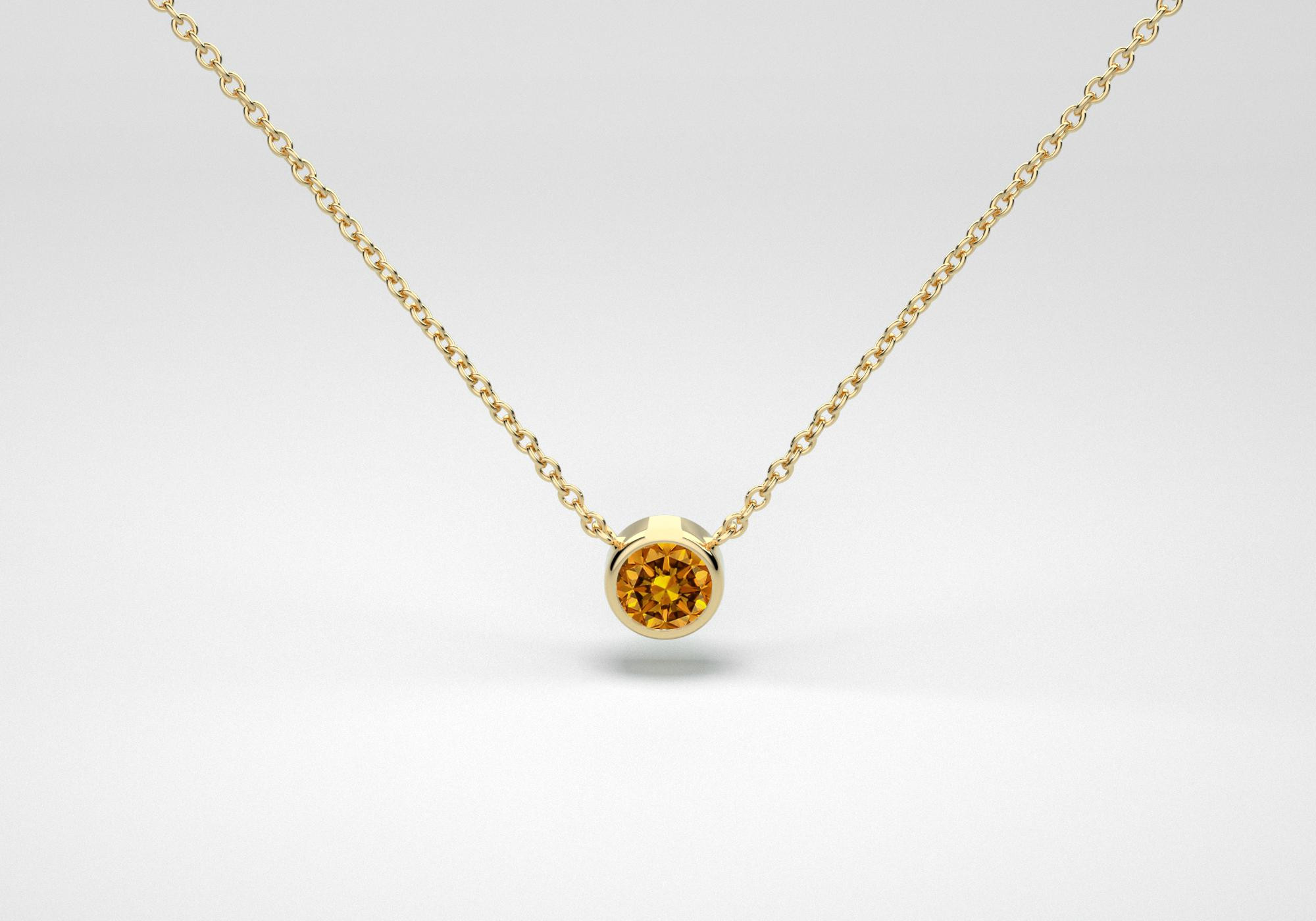 The One Necklace - Cognac - Yellow Gold 18 Kt