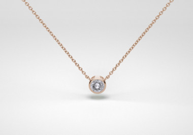 The One Necklace - Gray - Rose Gold 18 Kt