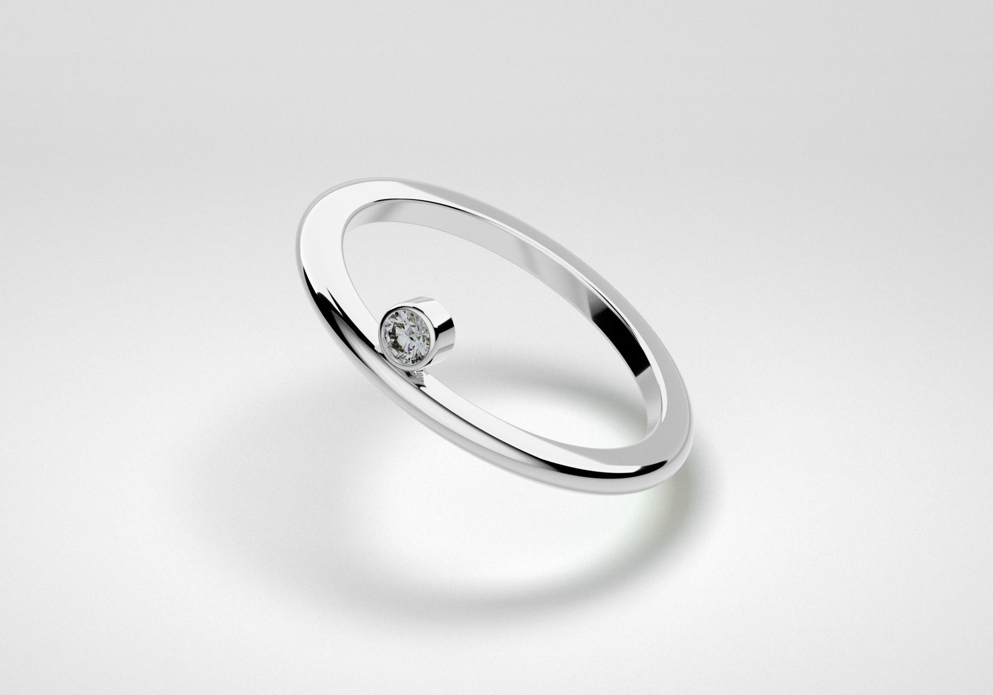 The One Ring - Gray - White Gold 18 Kt
