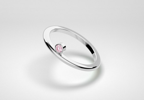 The One Ring - Pink - White Gold 18 Kt