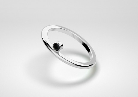 The One Ring - Black - White Gold 18 Kt