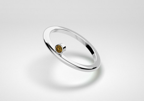 The One Ring - Chocolate - White Gold 18 Kt