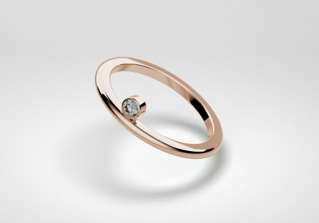 The One Ring - Gray - Rose Gold 18 Kt