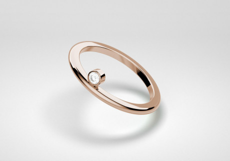 The One Ring - White - Rose Gold 18 Kt