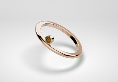 The One Ring - Chocolate - Rose Gold 18 Kt