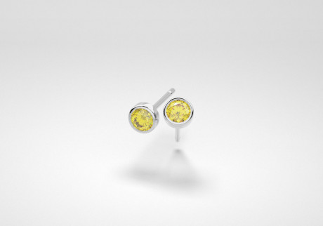 The One Earrings - Canary - White Gold 18 Kt